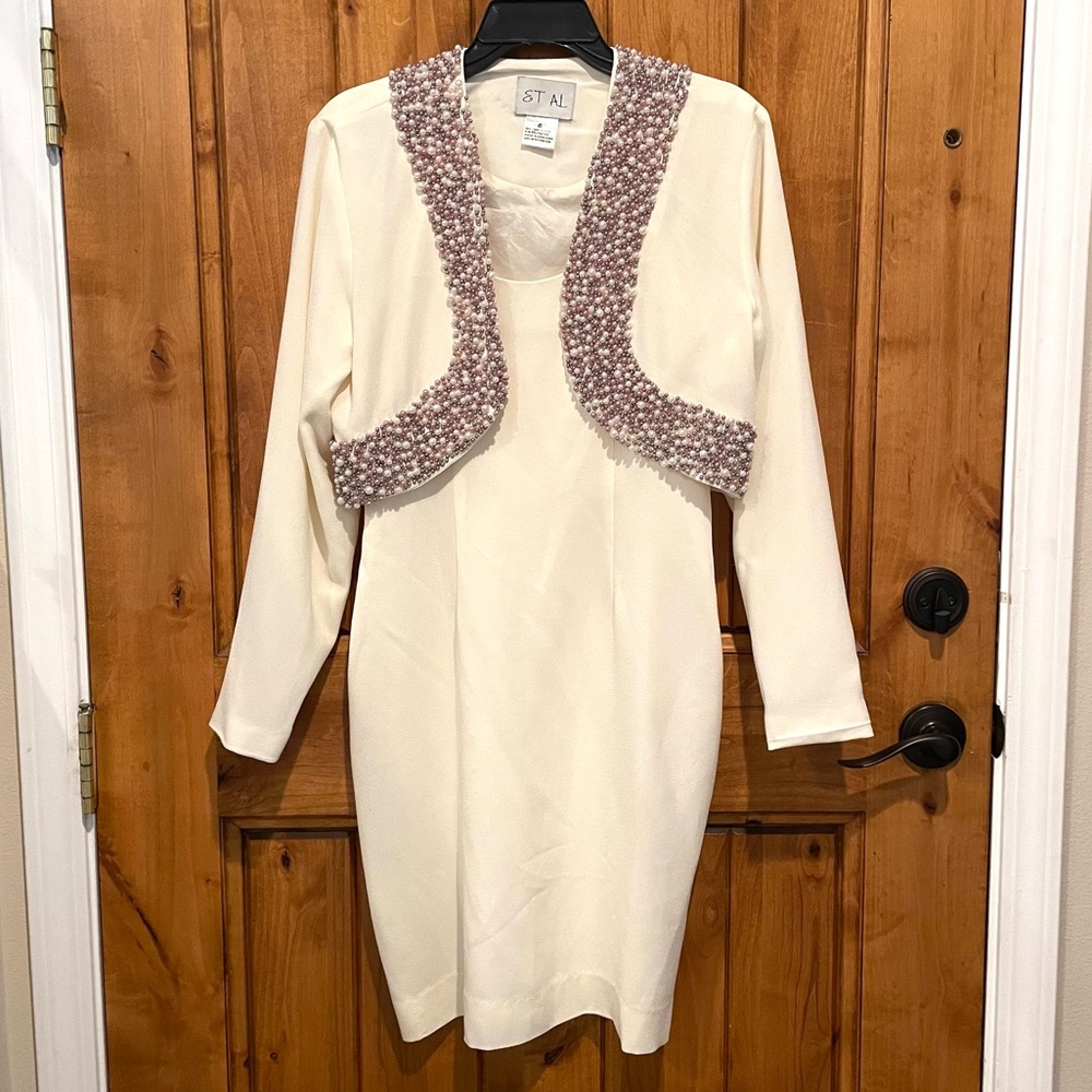 2 piece dress and beaded bolero, size 8 by ET AL